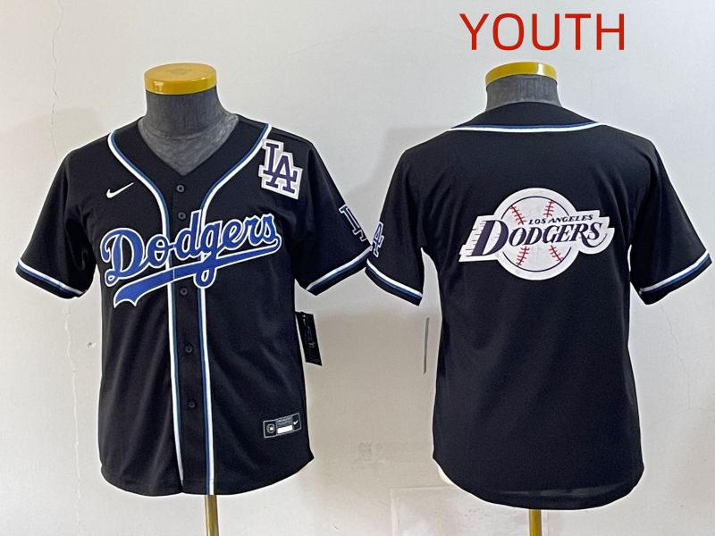 Youth 2025 Los Angeles Dodgers Blank Black Three generations Fashion Nike MLB Jersey style 39